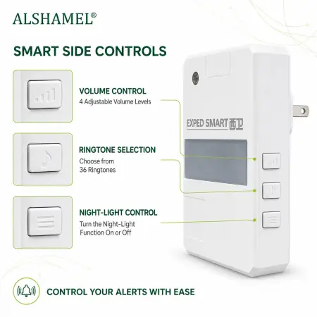 Wireless Smart Doorbell with Night Light (Self-Powered)