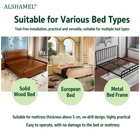 Elderly Dual-Stretch Bedside Armrest (3-Level Width & Foldable)