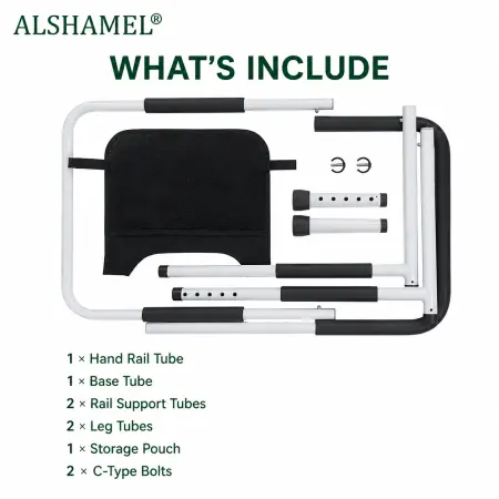 40cm White Tool-Free Armrest (Elderly & Small-Space)