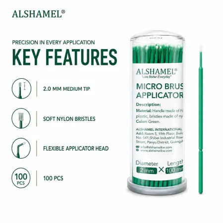 2.0 mm Micro Brush Applicators (Green)