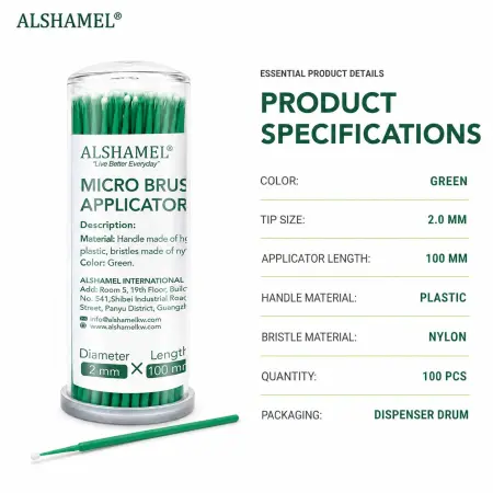 2.0 mm Micro Brush Applicators (Green)