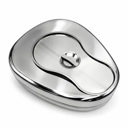 Portable Stainless Steel Bedpan with Lid