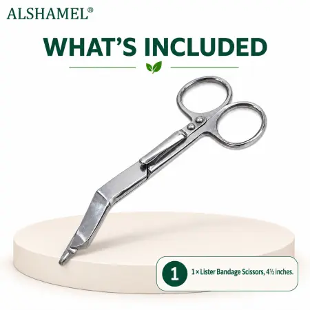 Lister Bandage Scissors with Clip, 4 1/2"