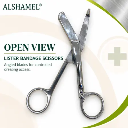 Lister Bandage Scissors with Clip, 4 1/2"