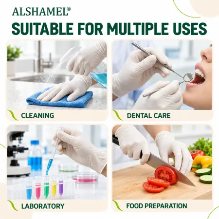 ALSHAMEL® Latex Medical Examination Gloves – Powder Free
