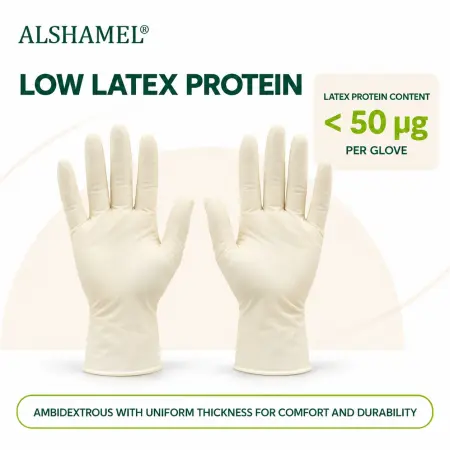 ALSHAMEL® Latex Medical Examination Gloves – Powder Free