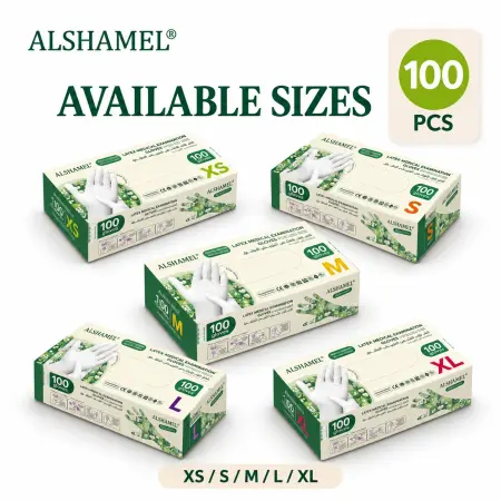 ALSHAMEL® Latex Medical Examination Gloves – Powder Free