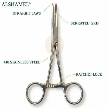 Kelly Hemostatic Forceps, Straight, 5 1/2"