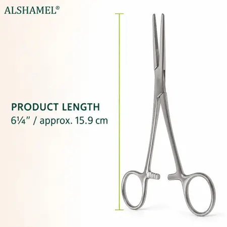 Kelly Hemostatic Forceps, Straight, 6 1/4"