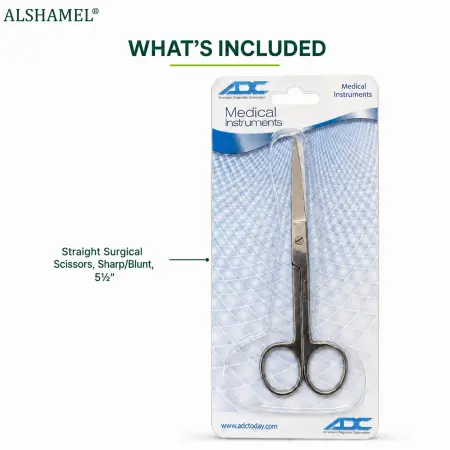 Straight Surgical Scissors, Sharp/Blunt, 5½″