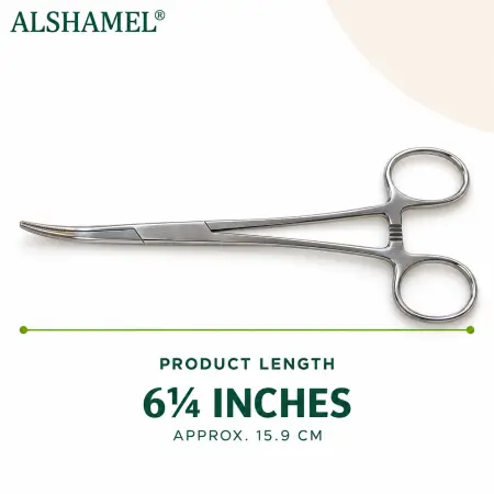 Kelly Hemostatic Forceps, Curved, 6 1/4"