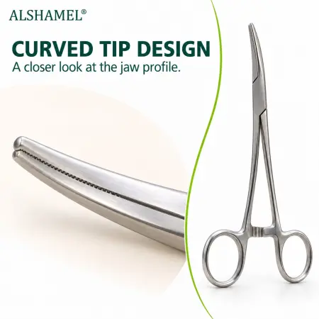 Kelly Hemostatic Forceps, Curved, 6 1/4"