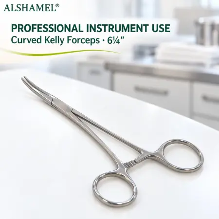 Kelly Hemostatic Forceps, Curved, 6 1/4"