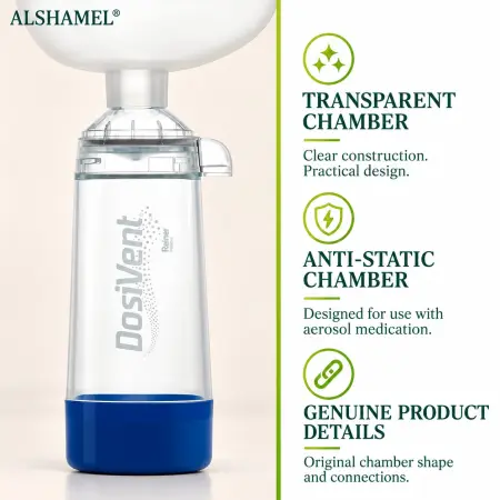 DOSIVENT Adult Valved Holding Chamber with Mask