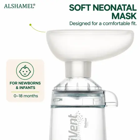 DOSIVENT Neonatal Valved Holding Chamber with Mask