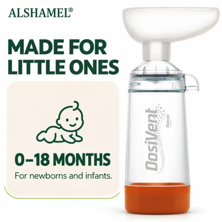 DOSIVENT Neonatal Valved Holding Chamber with Mask