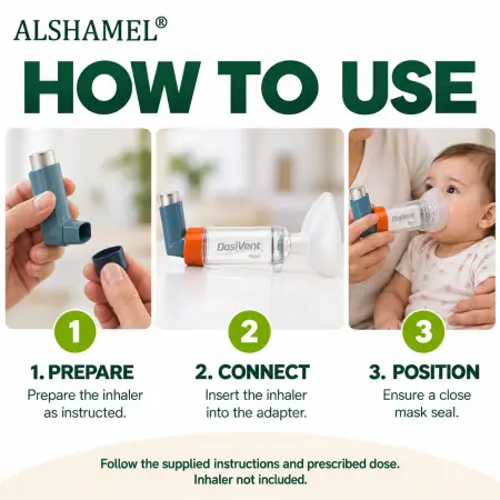 DOSIVENT Neonatal Valved Holding Chamber with Mask