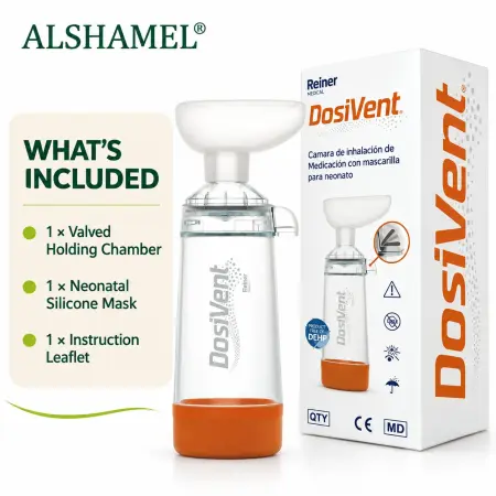 DOSIVENT Neonatal Valved Holding Chamber with Mask