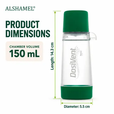 DosiVent Valved Holding Chamber Without Mask for Adults