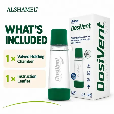 DosiVent Valved Holding Chamber Without Mask for Adults