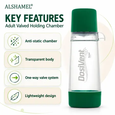 DosiVent Valved Holding Chamber Without Mask for Adults