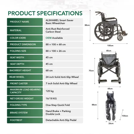 Smart Saver Basic Manual Wheelchair