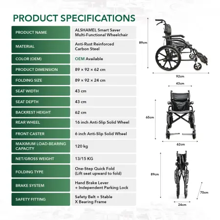 Smart Saver Multi-Functional Wheelchair