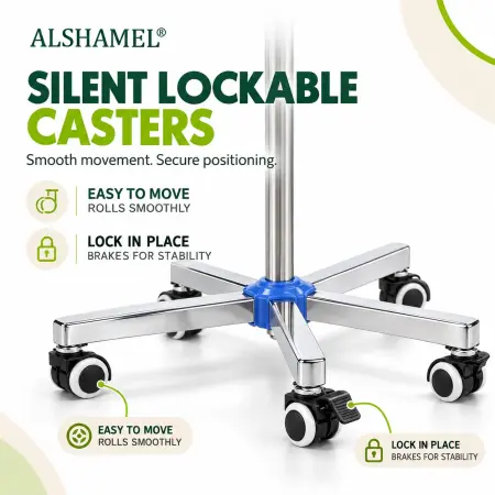 Infusion Stand with Round Storage Tray